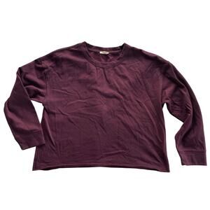 Splendid Super Soft Pullover Crewneck Sweatshirt Maroon Lounge Comfort Size XL